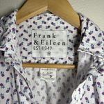 Frank & Eileen  Shirt Blouse Blue Pineapples Resort Lightweight Cotton‎ Size MED Photo 1