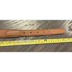 Lands' End  Brown Leather Belt Womens Size 34 35 Hidden Zipper Back 506‎ Preppy Photo 5