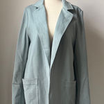 Athleta  Soft Blue Blazer Size 10 Eastbound Open Jacket Relaxed Fit Photo 0
