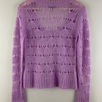 Wet Seal Vintage Y2K Pink Purple Crochet Lightweight Knit Scoop Neck Sweater Photo 5