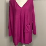 Soft Surroundings  Sweater Tunic Fuschia Pink Purple Pullover Womens Size 1X Photo 0