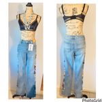 Ashley Mason Premium Embroidered Floral Jeans Photo 10