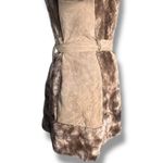 Vintage 70s Tocci England Faux Fur Suede Belted Coat Burgundy Lined Elegant Boho Brown Size M Photo 6