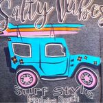 Surf Style  gray graphic salty life style T-shirt! New Photo 3