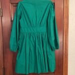 J.Crew  Green Smocked Tie Front A-Line Dress size 10 Photo 9