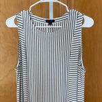 J Jill Black White Stripe Maxi Dress Petite L Sleeveless Tunic Size undefined Photo 1