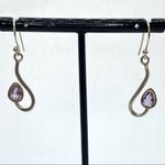 Amethyst Vintage  drop earrings in sterling silver & brass
3.75cm hanging length Photo 1