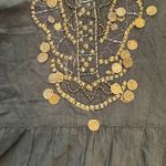 Denim 24/7 Olive Green Top 3/4 Sleeve, Metal Bead Detail F32 Size undefined Photo 1