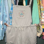 parks dose of Disney embroidered castle overalls playsuit jumper bib 1X Photo 0