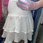 SheIn Smocked High-Rise Flounce NWOT Mini White Skirt  Photo 8