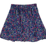 Torrid  Navy Floral Skirt Boho Stretch Waist Flowy Feminine Lightweight Large Photo 0