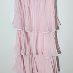 Lulus Pink Tiered Strapless Maxi Dress NWT Size XS Pink Wedding Guest Dress Photo 3