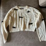 SheIn Cropped Bow Sweater Photo 2