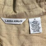 Laura Ashley  Womens Slub Silk Floral Embroidered Shirt Jacket Sz M Cottage Boho Photo 8