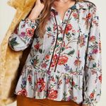 Anthropologie  Maeve Janie Flounced Peasant Blouse Size: 8 Photo 0