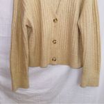 ZARA Women’s Brown Chunky Knit Wool Blend Button Front Cardigan size medium Photo 4