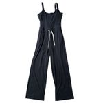 Vuori Women's Pose Scoop Jumpsuit Size Large Black Athleisure Pockets Wide Leg Photo 2