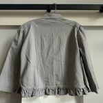 Motto Button Up Ruffled Blazer Size Medium Gray Photo 1