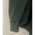 Free People FP Movement Green Waffle Knit Slouchy Henley Top M Ribbed Oversized Thumbholes Photo 2