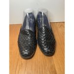 Worthington Woven Leather Loafers Shoes Womens 8.5 Black Slip On Square Toe Photo 1