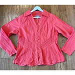 Inca Cottonāmade in Peru orange cotton seamed blouse XL Photo 1
