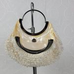 Vintage Womens Iridescent Crystal Hand Bag White Chandelier Beaded Evening Purse Photo 8