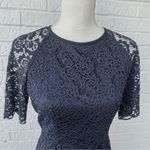 Madewell Navy Lace Fit and Flare Mini Dress| Size 2 Photo 4