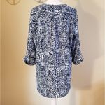 Cathy Daniels NWT! 3/4 Sleeve Zip Neckline Top Med Photo 2