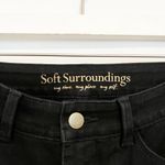 Soft Surroundings  Denim Touch of Lace Straight Leg Slim Ankle Jeans Black Size 6 Photo 5