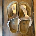 Birkenstock VGUC Rose Gold Gizeh Sandals Photo 1