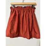 ZARA  WOMAN Rust Orange Paperbag Waist A-Line Mini Skirt Size M Photo 2