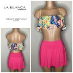 La Blanca New. floral skirted bikini. Large. Retails $169 Photo 1