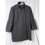 Miss Sixty Wool Blend Military Coat Gray XL Funnel Neck Bell Sleeves Mod Photo 6