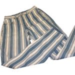 American Eagle Striped Mom Jeans Size 0 Blue White Cotton High Rise Retro Trendy Photo 8
