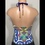Trina Turk multi print tankini top. Size 6. New Photo 5