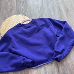 Aritzia  TNA cozy fleece perfect cropped sweatshirt‎ Crewneck purple Photo 6