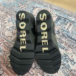 Sorel Lexi Wedge Boot Olive Green and Black Quilted Leather Ankle Boots Size 8 Photo 8