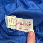 Unique Vintage Vintage Cobalt Blue Lace Nylon Slip Maxi Dress Fairy Whimsical Ethereal Size 2X Photo 6