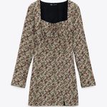 ZARA NWT  Rose Floral Print Vintage Mini Dress Photo 2