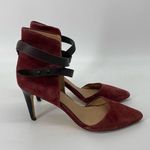 joe's jeans Joe’s Burundy Brown Strap Heels Photo 3