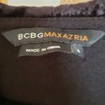 BCBGMAXAZRIA Vintage Y2K Black Studded Spell Out Bling Velour Track Jacket M Photo 3