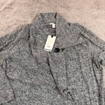 Dana Buchman NWT Convertible Cardigan Womens L Gray Ribbed Knit Button Front Photo 7