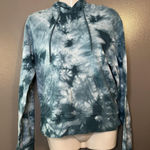 Athleta  Hoodie Womens XS Teal Blue Tie Dye Kangaroo Pocket Style 661691-00 Soft Photo 0