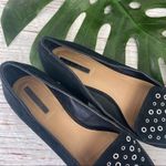 Tahari Flats Esther Suede Grommet Detail Pointed Toe Black 7.5 Photo 7