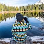 Patagonia Blue Green Yellow Synchilla Fleece Timber Twist Snap-T Pullover Jacket Photo 1