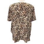 Chico's Womens Leopard Animal Print Square-Neck Tunic Size 2P LP Tan Brown Black Photo 4