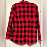 Entro  red buffalo plaid fleece pullover size S Photo 1