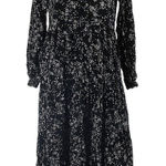 ZARA  Black White Floral Print Dress - S Photo 0
