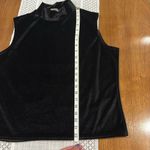Vintage Velvet Mock Neck Top Black Size XL Photo 5