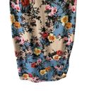 Japanese Women's Size Medium Floral Bodycon Knee Length Dress Blue Photo 2